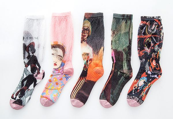 20s summer womens socks with printed fashion cute and thin womens stockings ladies stylish long socks clothing, Black;white
20s summer womens socks with printed fashion cute and thin womens stockings ladies stylish long socks clothing, Black;white