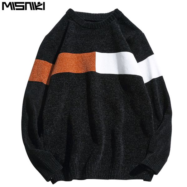 misniki 2019 new autumn men knitted sweater patchwork o neck christmas sweaters pullover jp23, White;black
misniki 2019 new autumn men knitted sweater patchwork o neck christmas sweaters pullover jp23, White;black