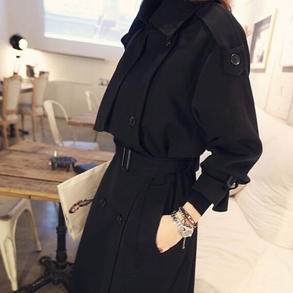 liva girl autumn casual loose trench coat with sashes business double breasted vintage overcoats windbreaker outwear, Tan;black
liva girl autumn casual loose trench coat with sashes business double breasted vintage overcoats windbreaker outwear, Tan;black