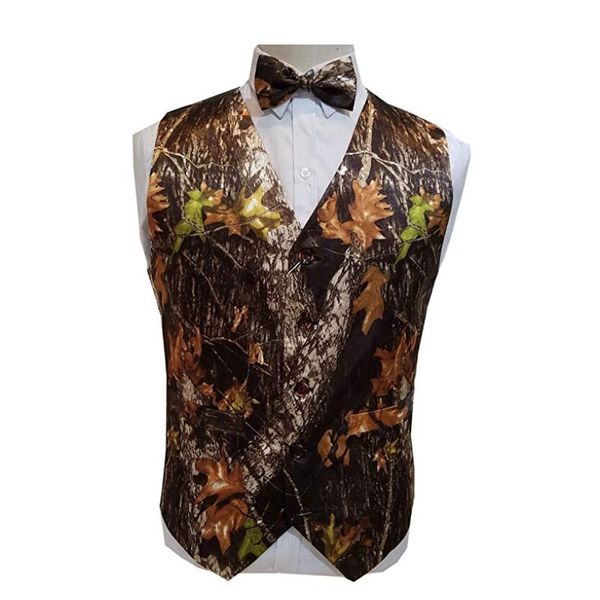 new real camo wedding vests 2019 groom vest tree trunk leaves spring camouflage slim fit mens vests 2 piece set (vest+bow), Black
new real camo wedding vests 2019 groom vest tree trunk leaves spring camouflage slim fit mens vests 2 piece set (vest+bow), Black