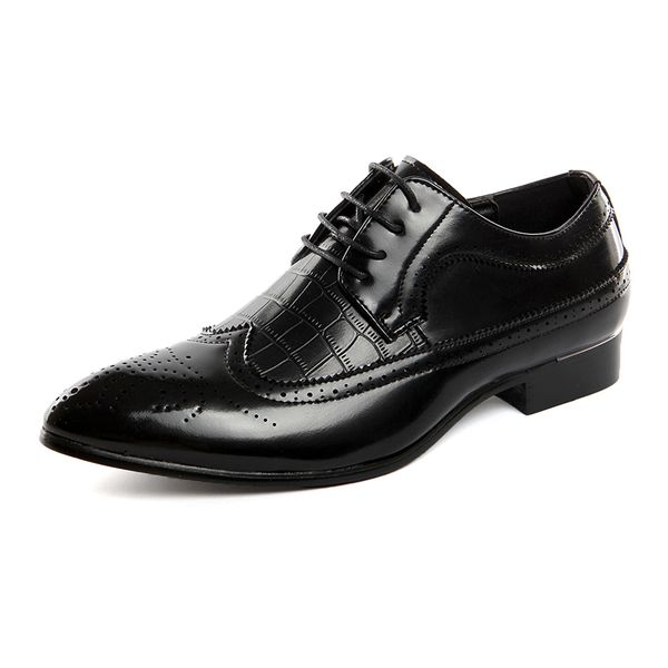 nice big size men genuine leather casual shoes four seasons men large size bullock business geometry pointed toe dress shoes, Black
nice big size men genuine leather casual shoes four seasons men large size bullock business geometry pointed toe dress shoes, Black