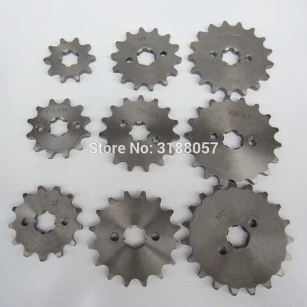 420 10t-19t 13t 15t 16t 17mm front engine sprocket 50cc 70cc 90cc 110cc kazuma atv quad go kart dirt pit bike scooter motorcycle
420 10t-19t 13t 15t 16t 17mm front engine sprocket 50cc 70cc 90cc 110cc kazuma atv quad go kart dirt pit bike scooter motorcycle