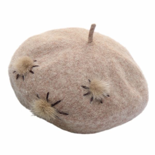 women embroidery beter hat fur pompom ball caps winter hat for women vintage warm wool beret, Blue;gray
women embroidery beter hat fur pompom ball caps winter hat for women vintage warm wool beret, Blue;gray