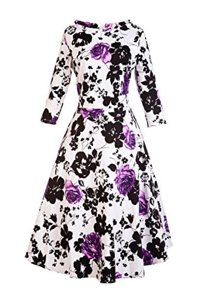 endding vogtage 1950's long sleeve retro floral vintage dress with defined waist design, Black;gray
endding vogtage 1950's long sleeve retro floral vintage dress with defined waist design, Black;gray