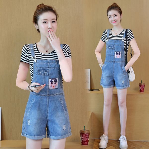 new summer style women short pants plus size fashion casual striped t-shirt + vest jeans short pant for women denim two -piece, White;black
new summer style women short pants plus size fashion casual striped t-shirt + vest jeans short pant for women denim two -piece, White;black