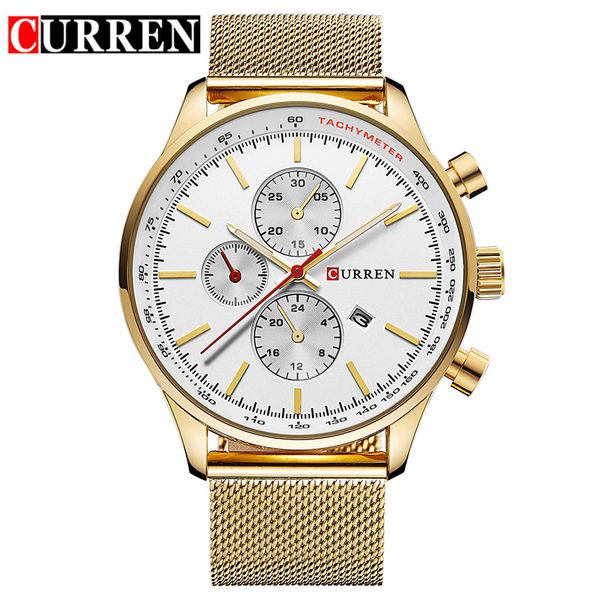 Curren 8227 Мужские Кварцевые Часы Золотая Сетка Ремень Мужские Наручные Часы Повседн
Curren 8227 Мужские Кварцевые Часы Золотая Сетка Ремень Мужские Наручные Часы Повседн