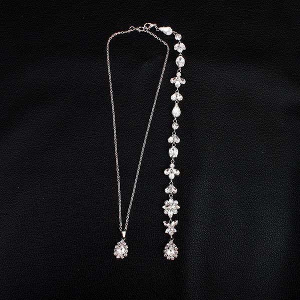 fashion bridal necklace spring bride's back chain wedding party banquet bride's accessories, White
fashion bridal necklace spring bride's back chain wedding party banquet bride's accessories, White