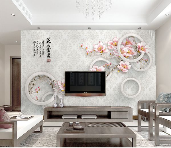 custom mural wallpaper 3d new chinese style flower rich 3d solid circle living room bedroom background wall decoration wallpaper
custom mural wallpaper 3d new chinese style flower rich 3d solid circle living room bedroom background wall decoration wallpaper