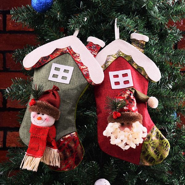linen house santa claus snowman pattern christmas stocking christmas tree pendant gift bag for holiday home decoration
linen house santa claus snowman pattern christmas stocking christmas tree pendant gift bag for holiday home decoration