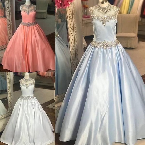 girls pageant dresses 2019 a-line high neck real p light sky blue white first communion dress for little girl floor length, White;red
girls pageant dresses 2019 a-line high neck real p light sky blue white first communion dress for little girl floor length, White;red