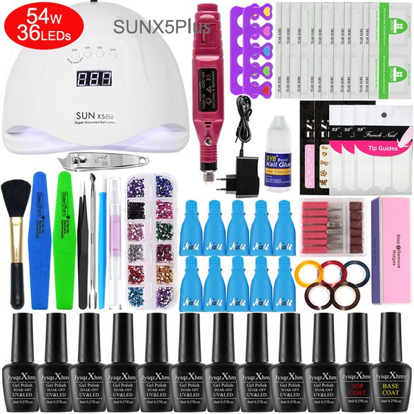 36/48/54w manicure kit uv lamp with 10 pieces nail polish kit soak up set tools gel nail polish for art tools
36/48/54w manicure kit uv lamp with 10 pieces nail polish kit soak up set tools gel nail polish for art tools