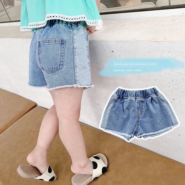 children's denim shorts youmaomi 2020 girls' design stitching burr shorts pants pants, Blue
children's denim shorts youmaomi 2020 girls' design stitching burr shorts pants pants, Blue