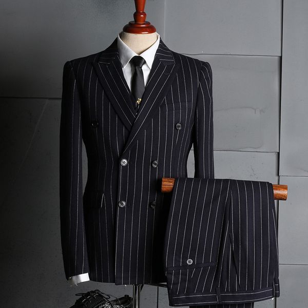 new 2019 men's casual suit korean version of the wind slim stripe black suit three-piece groom groomsmen wedding banquet dress, White;black
new 2019 men's casual suit korean version of the wind slim stripe black suit three-piece groom groomsmen wedding banquet dress, White;black