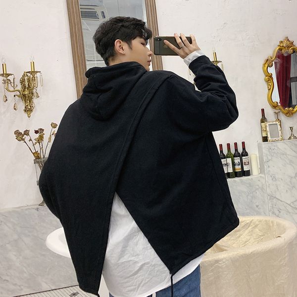 2019 spring new korean version of the tide brand men's lazy wind harajuku street personality loose hooded hoodies, Black
2019 spring new korean version of the tide brand men's lazy wind harajuku street personality loose hooded hoodies, Black