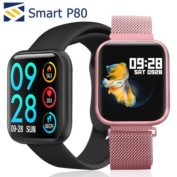 P80 Bracelet Health Luxury Band Tracker Smartwatch Full Screen Touch Remote Photo Music Heart Rate Monitoring for Android and Apple
P80 Bracelet Health Luxury Band Tracker Smartwatch Full Screen Touch Remote Photo Music Heart Rate Monitoring for Android and Apple