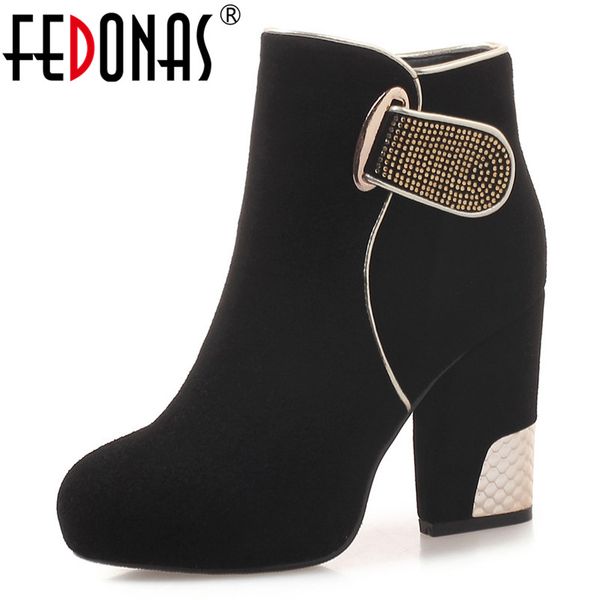 fedonas fashion women high heels ankle boots rhinestone wedding party shoes woman zipper warm platforms casual shoes basic boots, Black
fedonas fashion women high heels ankle boots rhinestone wedding party shoes woman zipper warm platforms casual shoes basic boots, Black