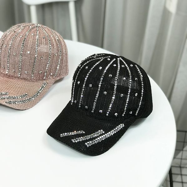 women summer breathable knitted diamonds baseball caps lady khaki rhinestone shiny glitter peaked cap femae hollow out casquette, Blue;gray
women summer breathable knitted diamonds baseball caps lady khaki rhinestone shiny glitter peaked cap femae hollow out casquette, Blue;gray