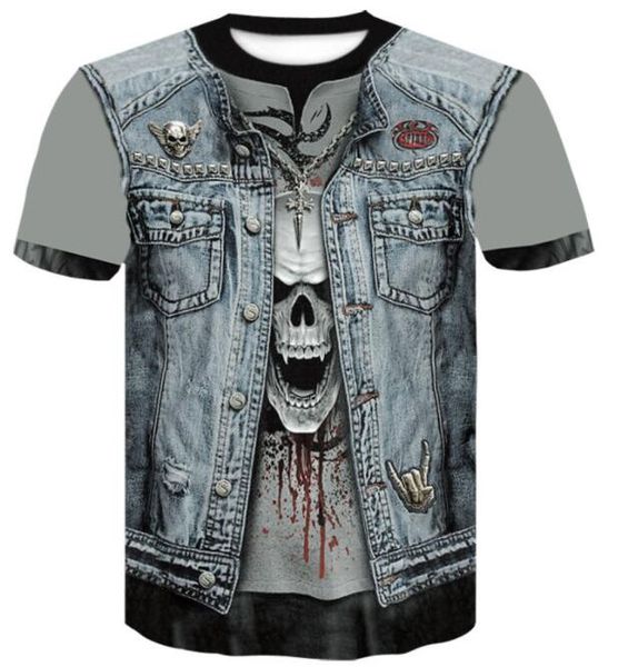 2019 online store round neck 3d digital skull print t-shirt men's short sleeve casual loose printed men's clothing apparel sport o, Black
2019 online store round neck 3d digital skull print t-shirt men's short sleeve casual loose printed men's clothing apparel sport o, Black