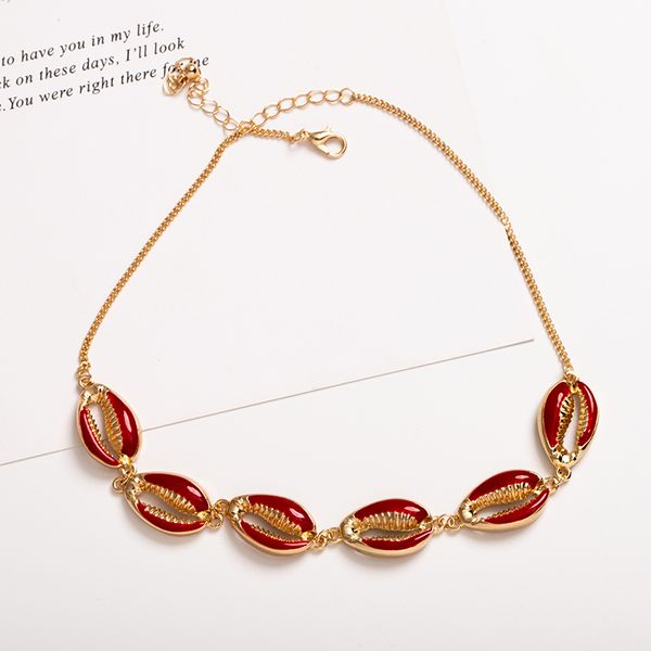 fashion gold color spray paint cowrie shell choker necklace for women black white yellow red bead statement collars collier, Golden;silver
fashion gold color spray paint cowrie shell choker necklace for women black white yellow red bead statement collars collier, Golden;silver