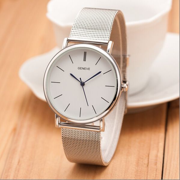 geneva stainless steel mesh belt watch ultra-thin quartz geneva men's and women's business watch, Slivery;brown
geneva stainless steel mesh belt watch ultra-thin quartz geneva men's and women's business watch, Slivery;brown