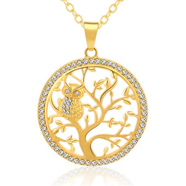 Hot ! 5pcs European and American fashion Tree of Life Crystal Round Owl Pendant Necklace Gold Silver Colors Women/Men Jewelry Gifts
Hot ! 5pcs European and American fashion Tree of Life Crystal Round Owl Pendant Necklace Gold Silver Colors Women/Men Jewelry Gifts