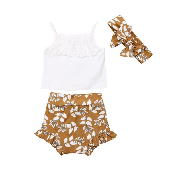 newborn infant baby girl flower clothes set vintage ruffles vest shorts outfits summer costumes, White
newborn infant baby girl flower clothes set vintage ruffles vest shorts outfits summer costumes, White