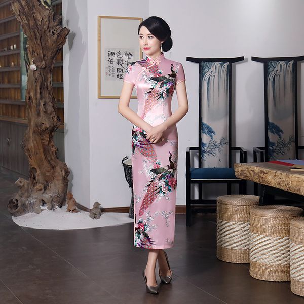 pink chinese style bride wedding dress long qipao women vintage party cheongsam flower dresses plus size s-3xl 0164, Red
pink chinese style bride wedding dress long qipao women vintage party cheongsam flower dresses plus size s-3xl 0164, Red