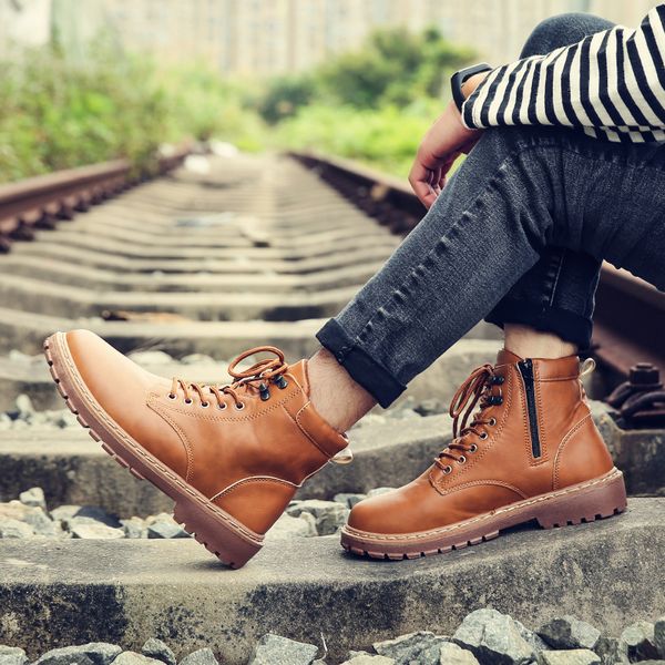 loozykit 2019 new leather men's boots winter autumn snow boots winter fur waterproof ankle outdoor work, Black
loozykit 2019 new leather men's boots winter autumn snow boots winter fur waterproof ankle outdoor work, Black