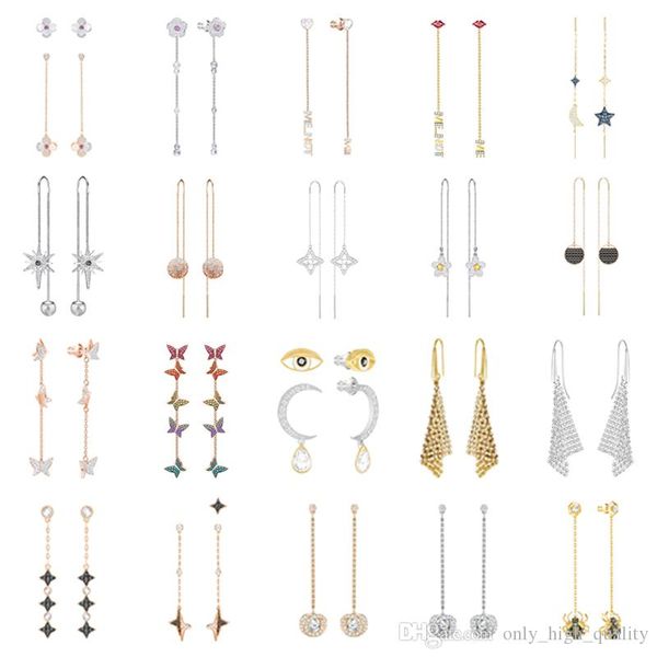 autumn new original 925 sterling silver diy popular brand star moon flower eyes long earring sculpture suitable for party, Golden
autumn new original 925 sterling silver diy popular brand star moon flower eyes long earring sculpture suitable for party, Golden