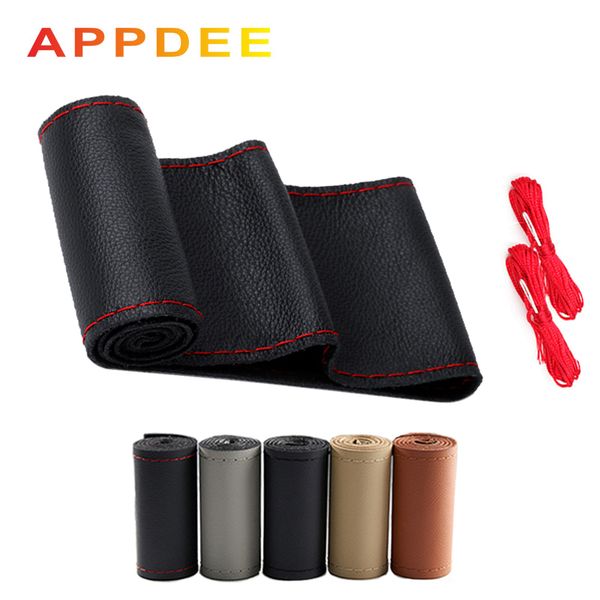 non-slip breathacar steering wheel cover soft leather braid on the steering wheel cover of car interior accessories
non-slip breathacar steering wheel cover soft leather braid on the steering wheel cover of car interior accessories
