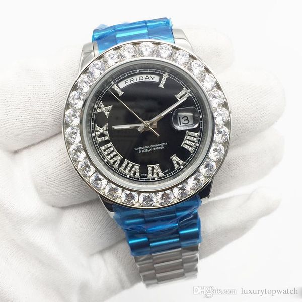 2019 mens watch president day date big diamonds romar number automatic mechanical movement 2813 mens watches male wristwatches, Slivery;brown
2019 mens watch president day date big diamonds romar number automatic mechanical movement 2813 mens watches male wristwatches, Slivery;brown