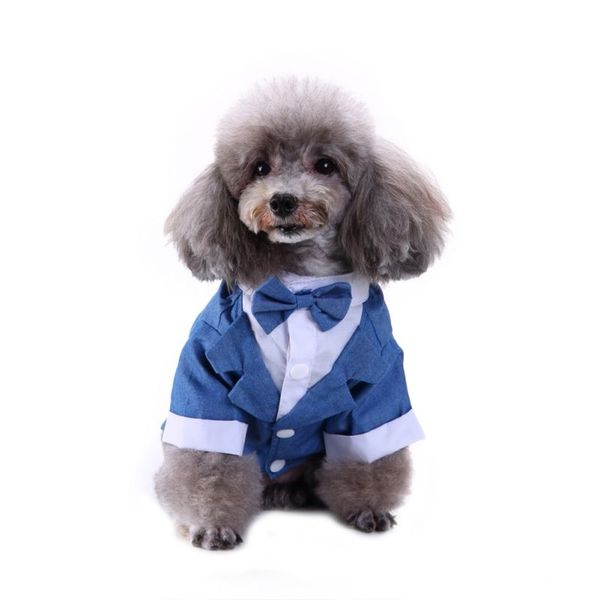 pet blue white optional polyester bow tie suit for small medium dogs puppy party costume dog apparel
pet blue white optional polyester bow tie suit for small medium dogs puppy party costume dog apparel
