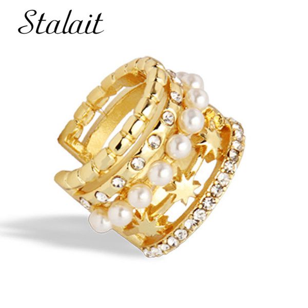 single 1 piece hyperbole pearl star gold cuff earring metal bone clip jewelry c-shape no pierced women wide punk accessories, Silver
single 1 piece hyperbole pearl star gold cuff earring metal bone clip jewelry c-shape no pierced women wide punk accessories, Silver