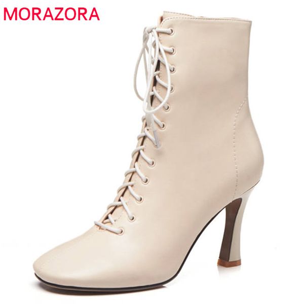 morazora 2020 new fashion shoes woman square toe ankle boots for women zipper +lace up autumn winter shoes high heels boots, Black
morazora 2020 new fashion shoes woman square toe ankle boots for women zipper +lace up autumn winter shoes high heels boots, Black