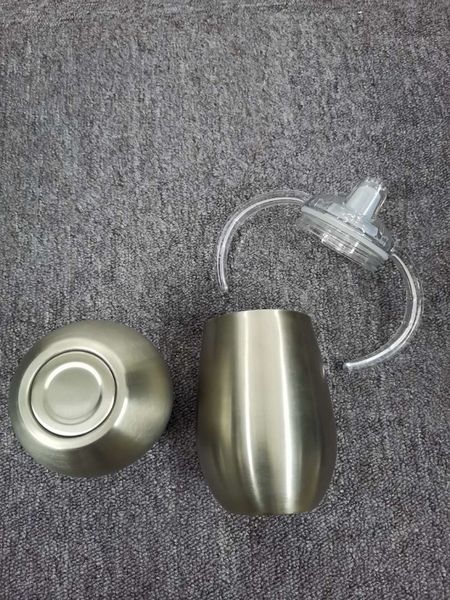 10oz baby sippy cup egg shaped water bottle double layer stainless steel milk mug with handles child trainning cup diy
10oz baby sippy cup egg shaped water bottle double layer stainless steel milk mug with handles child trainning cup diy