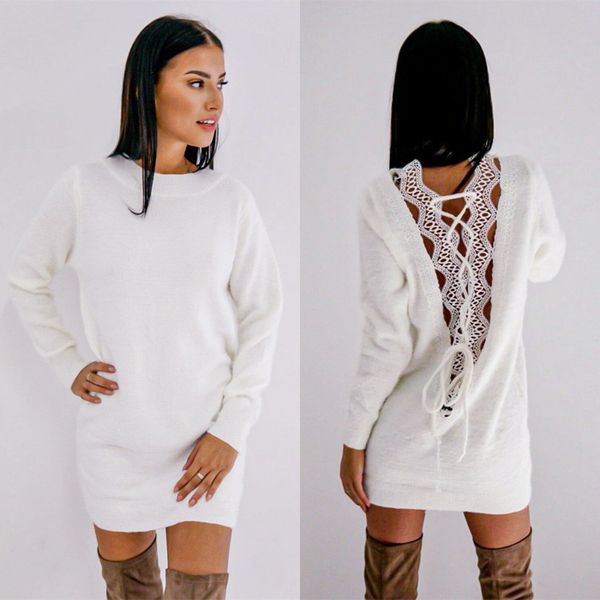 2020 women fleece fluffy jumper long sleeve sweater winter fashion ladies warm solid hollow out pullover mini dress, Black;gray
2020 women fleece fluffy jumper long sleeve sweater winter fashion ladies warm solid hollow out pullover mini dress, Black;gray
