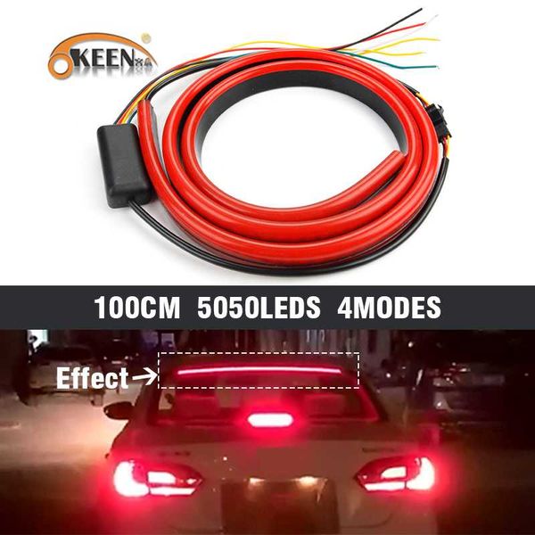 okeen red flowing flashing car third brake light led light strip rear tail high mount slamp 12v signal safety warning
okeen red flowing flashing car third brake light led light strip rear tail high mount slamp 12v signal safety warning