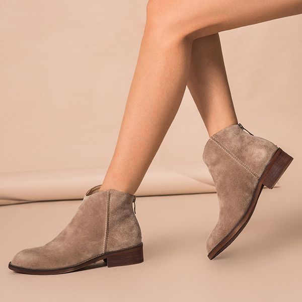 ankle boots genuine leather zipper autumn winter fashion lady cow suede shoes handmade, Black
ankle boots genuine leather zipper autumn winter fashion lady cow suede shoes handmade, Black
