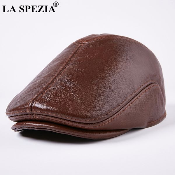 la spezia real leather berets caps for men casual warm brown duckbill hat winter classic directors cap high-end flat cap beret, Blue;gray
la spezia real leather berets caps for men casual warm brown duckbill hat winter classic directors cap high-end flat cap beret, Blue;gray