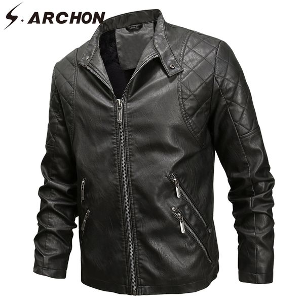 s.archon 2019 winter leather jacket men fleece fashion bomber pu jackets male autumn casual motorcycle coat mens clothing brand, Black;brown
s.archon 2019 winter leather jacket men fleece fashion bomber pu jackets male autumn casual motorcycle coat mens clothing brand, Black;brown