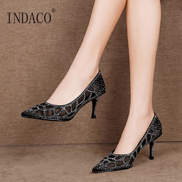 women shoes high heel pumps women shoes genuine leather suede pointed toe hollow rhinestone thin heel, Black
women shoes high heel pumps women shoes genuine leather suede pointed toe hollow rhinestone thin heel, Black