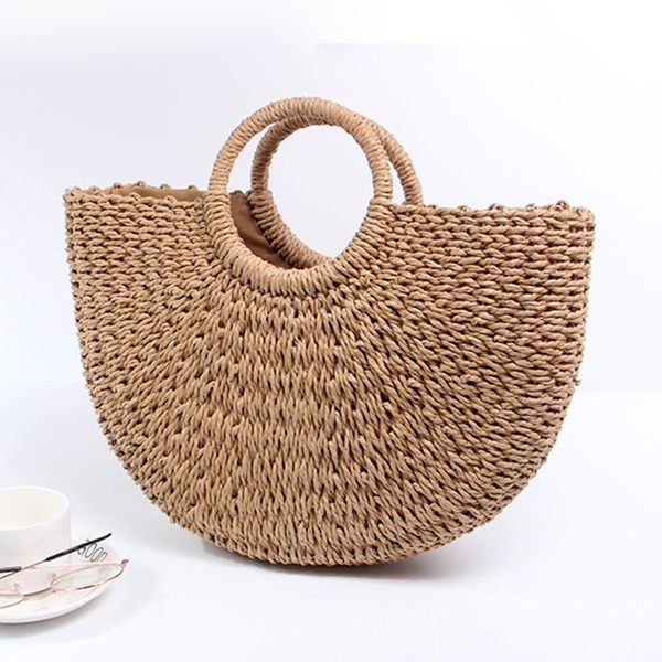 handmade women paper rope knitted woven handbag straw bag summer beach bag large shoulder totes female bucket casual designer
handmade women paper rope knitted woven handbag straw bag summer beach bag large shoulder totes female bucket casual designer