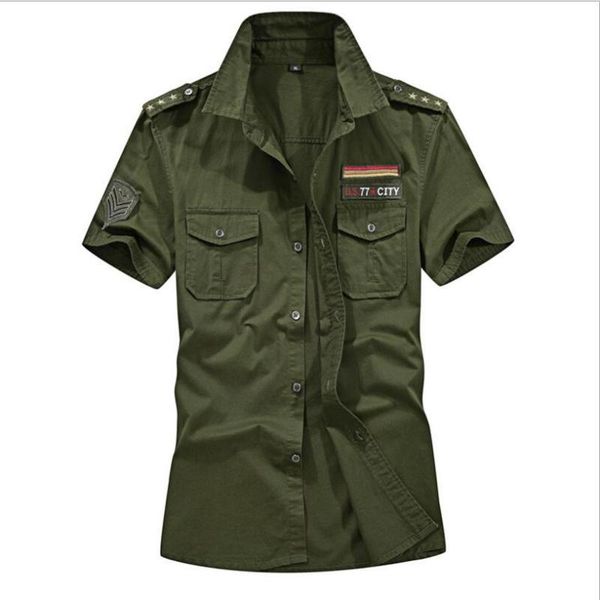 men short sleeve shirts new summer men cotton casual shirts male large size army green size 5xl, White;black
men short sleeve shirts new summer men cotton casual shirts male large size army green size 5xl, White;black