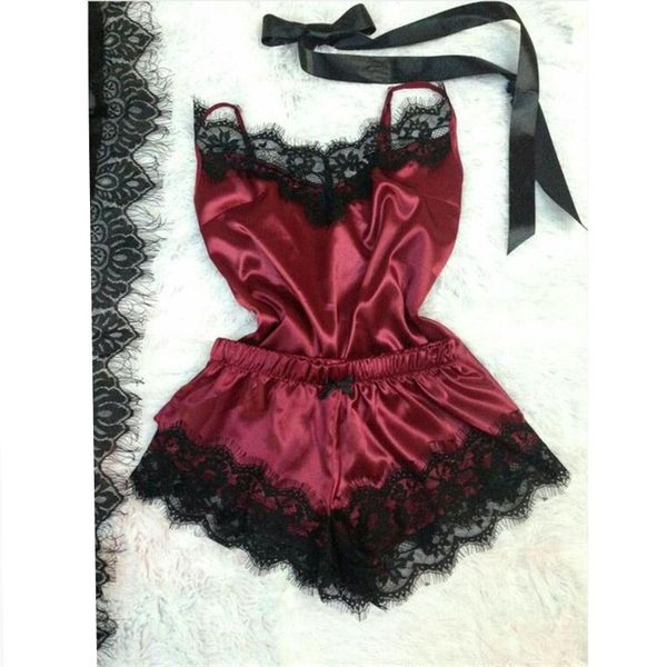 women pajamas spaghetti strap print lace pajamas v-neck female summer lingerie set fashion female sleepwear, Black;red
women pajamas spaghetti strap print lace pajamas v-neck female summer lingerie set fashion female sleepwear, Black;red
