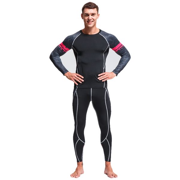 2020 new men's sports suit running quick-drying tights gym exercise suit compression training sport thermal underwear set, White;black
2020 new men's sports suit running quick-drying tights gym exercise suit compression training sport thermal underwear set, White;black