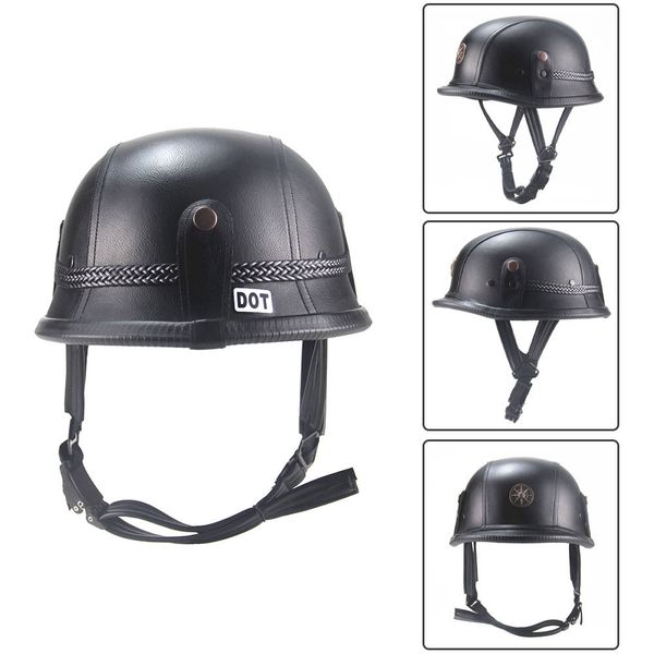 1pcs open face half helmet pu leather motorcycle racing helmet motorbike safety for women/men
1pcs open face half helmet pu leather motorcycle racing helmet motorbike safety for women/men