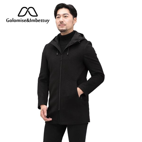 golomise&imbettuy fashion men fleece/wool jacket/coat casual cashmere jacket/trench with hooded, Black
golomise&imbettuy fashion men fleece/wool jacket/coat casual cashmere jacket/trench with hooded, Black