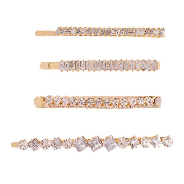 4 pcs/set luxury charm imitation diamond hair clips for women girls fashion shiny rhinestone bridal barrettes, Golden;white
4 pcs/set luxury charm imitation diamond hair clips for women girls fashion shiny rhinestone bridal barrettes, Golden;white