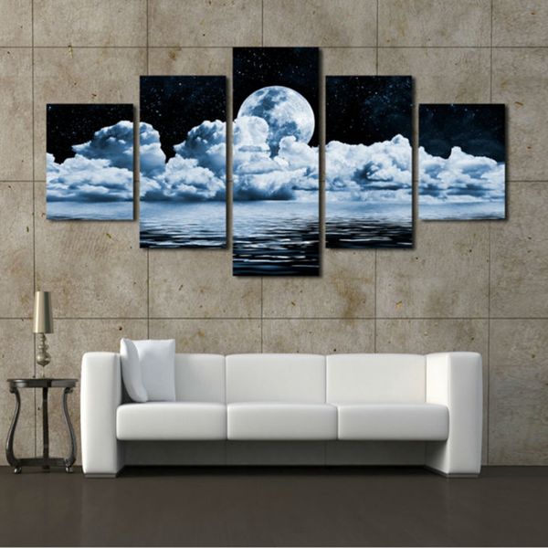 embelish modern home wall art decor frame pictures 5 pieces moon sea level scenery hd printed painting on canvas modular picture
embelish modern home wall art decor frame pictures 5 pieces moon sea level scenery hd printed painting on canvas modular picture