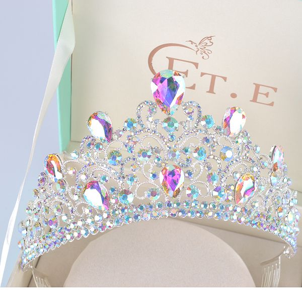 new big european bride wedding half tiara crowns silver plated austrian crystal large queen tiara wedding hair accessories, Golden;white
new big european bride wedding half tiara crowns silver plated austrian crystal large queen tiara wedding hair accessories, Golden;white